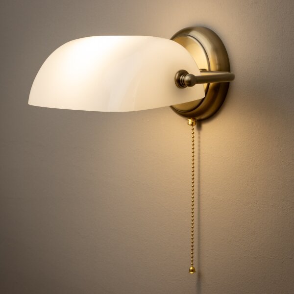 Brilagi - Lampada da parete BANK OFFICE 1xE27/60W/230V ottone/bianco