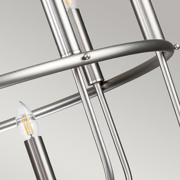 Kichler KL-CAPITOL-HILL12-BN-Lampadario a catena CAPITOL HILL 12xE14/40W/230V cromo