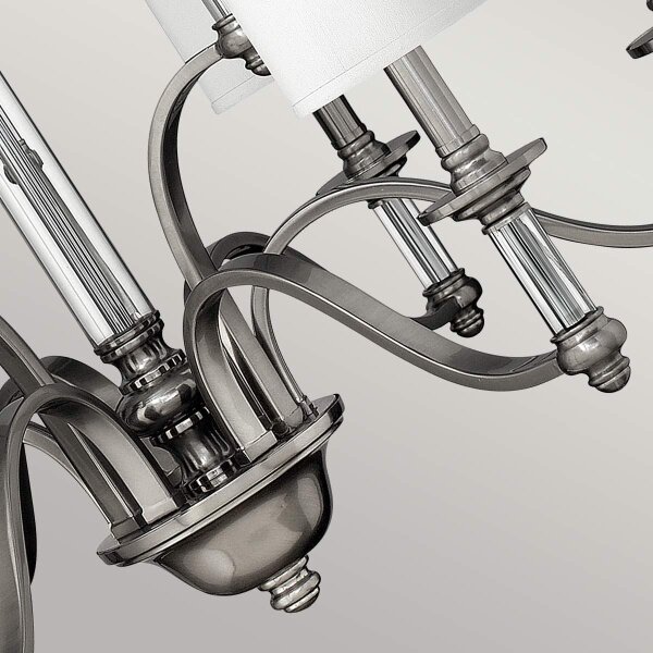 Hinkley HK-SUSSEX9 - Lampadario a catena SUSSEX 9xE14/40W/230V cromo opaco