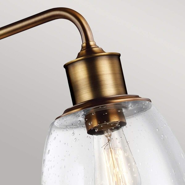 Feiss FE-HOBSON-3P-AB - Lampada a sospensione su asta HOBSON 3xE27/60W/230V bronzo