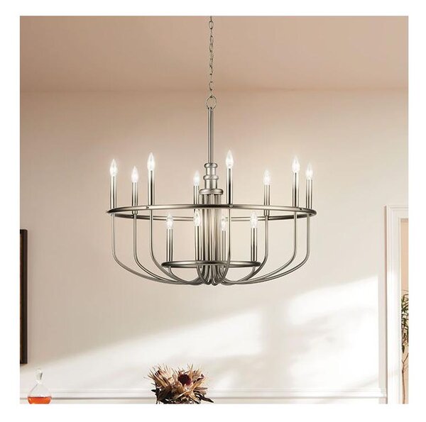 Kichler KL-CAPITOL-HILL12-BN-Lampadario a catena CAPITOL HILL 12xE14/40W/230V cromo