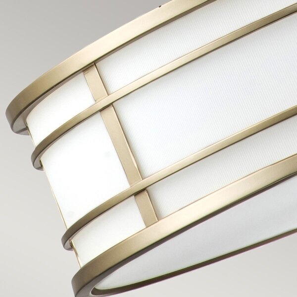 Feiss FE-FUSION-P-L-PNBR - Lampadario su asta FUSION 3xE27/40W/230V dorato