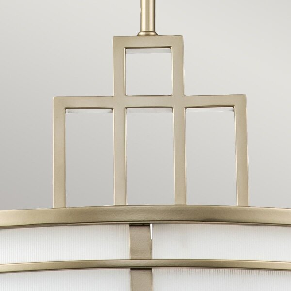 Feiss FE-FUSION-P-L-PNBR - Lampadario su asta FUSION 3xE27/40W/230V dorato