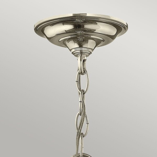 Hinkley HK-GENTRY-P-M-PN - Lampadario a sospensione con catena GENTRY 4xE14/60W/230V, finitura cromo lucido