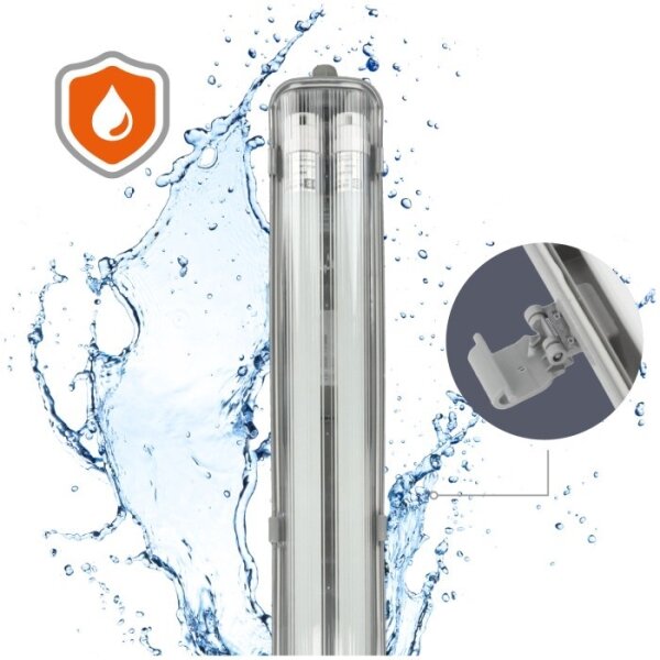 Apparecchio tecnico LED per tubi fluorescenti T8 2xG13/18W/230V 6500K IP65 127 cm