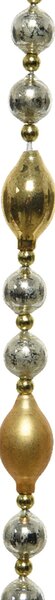 Catena decorativa Natalizia con perline sferiche e ovali multicolore L 180 cm