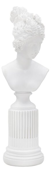 Scultura Statua Woman con Piedistallo 11x10,5x35,5 cm in Poliresina