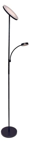 Lampada da terra LED dimmerabile NORA, 25W 230V (2200/3000/4000K) + LED 5W 3000K, nera, con telecomando