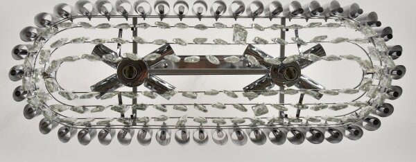 Brilagi - Lampadario a catena ECLIPSE 10xE14/10W/230V 78x28 cm argento