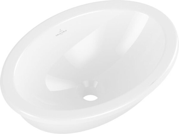 Villeroy & Boch Loop & Friends lavabo à encastrer, ovale, sans trou pour robinet, sans trop-plein, 430x290mm, 4A530101, 4A530101