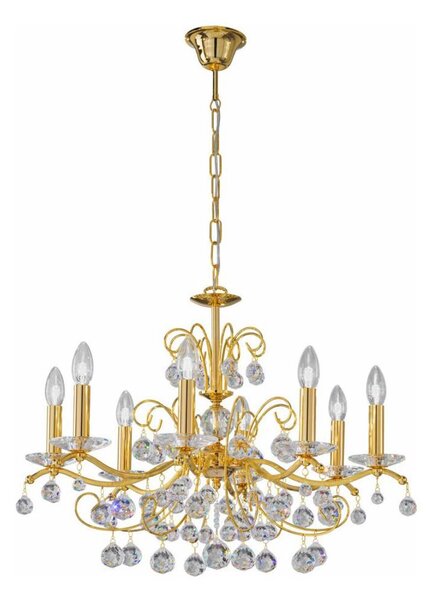 Kolarz 3234.88.3.KoT- Lampadario in cristallo con catena CARMEN 8xE14/60W/230V oro 24K
