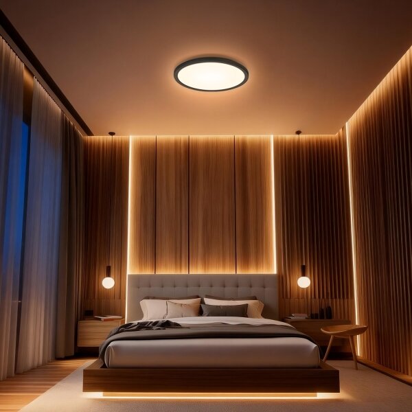 Aigostar - Plafoniera dimmerabile LED RGBW MESH LED/24W/230V 3000-6500K nero + telecomando