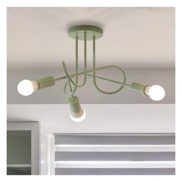 Lampadario a plafone OXFORD 3xE27/15W/230V verde