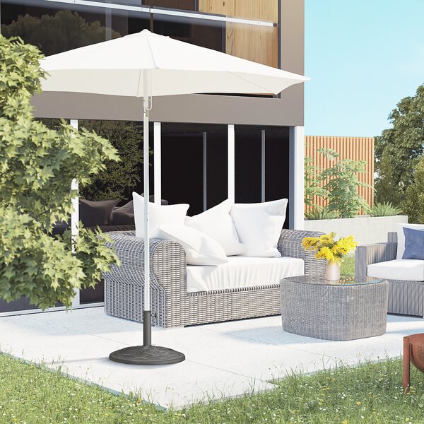 Outsunny Base Ombrellone in Resina 19kg, Decorazioni Eleganti, Accoppiatore, Antiruggine, Φ54.5cm, Stile Raffinato, Bronzo|Aosom