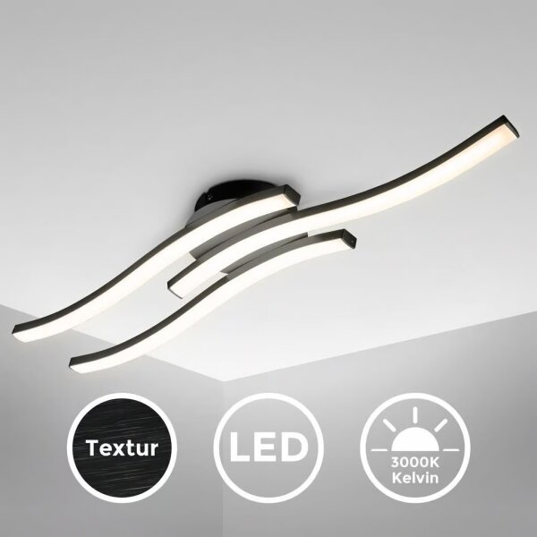 Plafoniera LED 3xLED/6W/230V 2700K nera