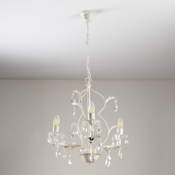 ONLI - Lampadario a catena TERESA 3xE14/6W/230V bianco