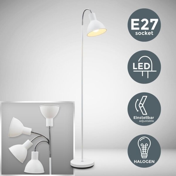 Lampada da terra 1xE27/25W/230V bianca