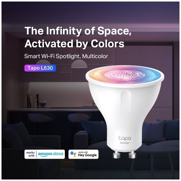 LED RGBW lampadina dimmerabile GU10/3,7W/230V 2200-6500K Wi-Fi - TP-Link