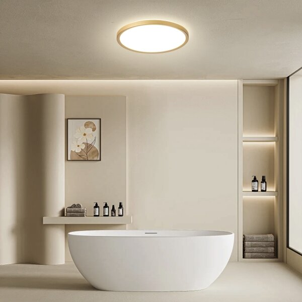 Brilagi - Lampada da bagno ULTRA SLIM LED/24W/230V diam. 42 cm dorata IP54