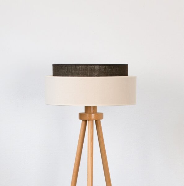 Brilagi - Lampada da terra LED Stile BOHO 1xE27/15W/230V crema/marrone