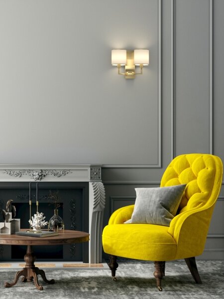Open Design OR81503 - Lampada da parete CASA 2xE14/12W/230V ottone/crema