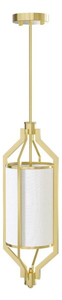 Open Design OR85860 - Lampadario a sospensione su asta ZUNDO 1xE27/15W/230V ottone/bianco