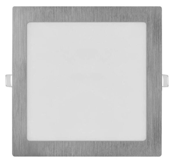 Plafoniera LED da incasso NEXXO LED/18W/230V 3000/3500/4000K argento 22,5x22,5 cm