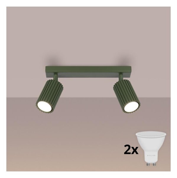 Brilagi - Faretto LED CRESTO 2xGU10/10W/230V verde