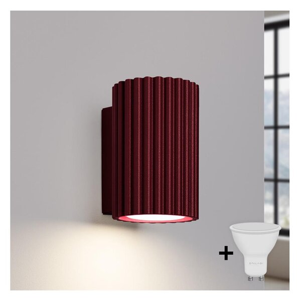 Brilagi - Lampada da parete LED CRESTO 1xGU10/10W/230V 10 cm bordeaux