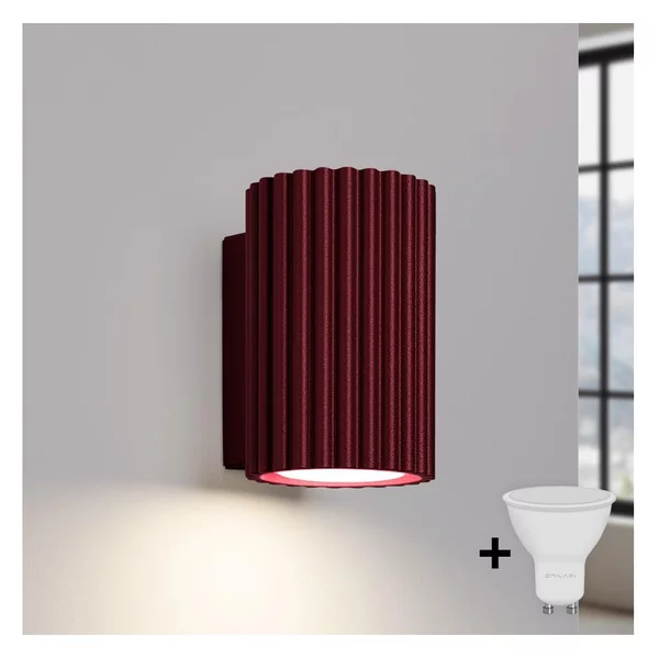 Brilagi - Lampada da parete LED CRESTO 1xGU10/10W/230V 10 cm bordeaux