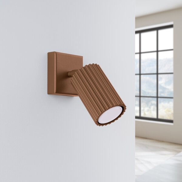 Brilagi - Faretto da parete LED CRESTO 1xGU10/10W/230V marrone