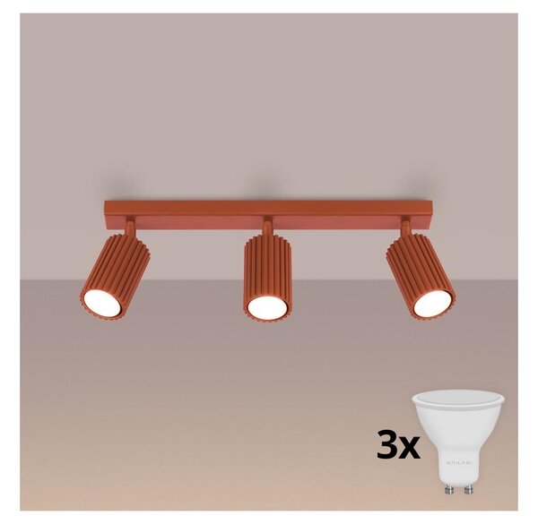 Brilagi - Faretto LED CRESTO 3xGU10/10W/230V rosso