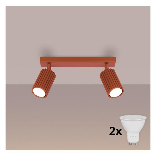 Brilagi - Faretto LED CRESTO 2xGU10/10W/230V rosso