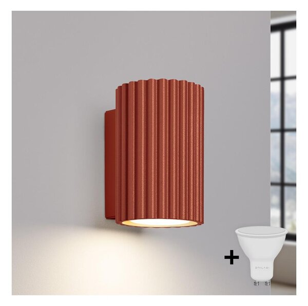 Brilagi - Lampada da parete a LED CRESTO 1xGU10/10W/230V 10 cm rossa