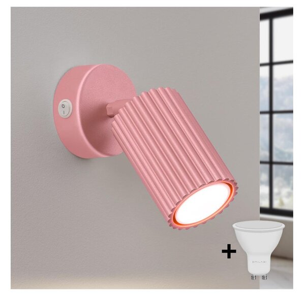 Brilagi - Faretto LED da parete CRESTO 1xGU10/10W/230V rosa