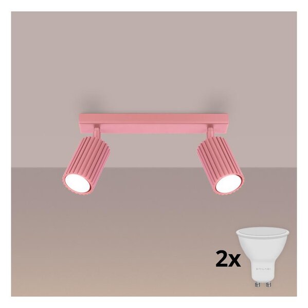Brilagi - Faretto LED CRESTO 2xGU10/10W/230V rosa