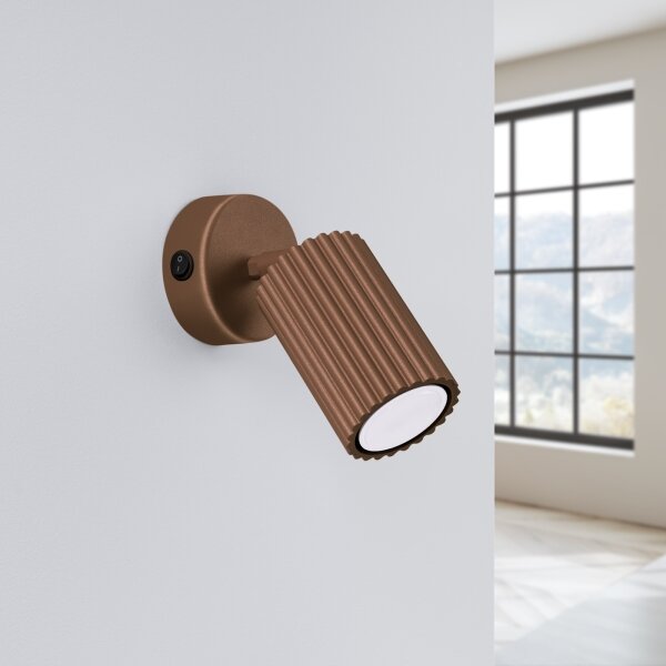 Brilagi - Faretto LED da parete CRESTO 1xGU10/10W/230V marrone