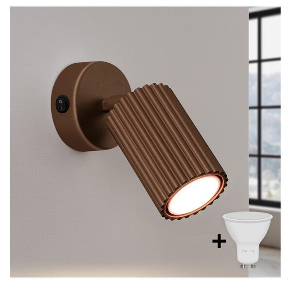Brilagi - Faretto LED da parete CRESTO 1xGU10/10W/230V marrone