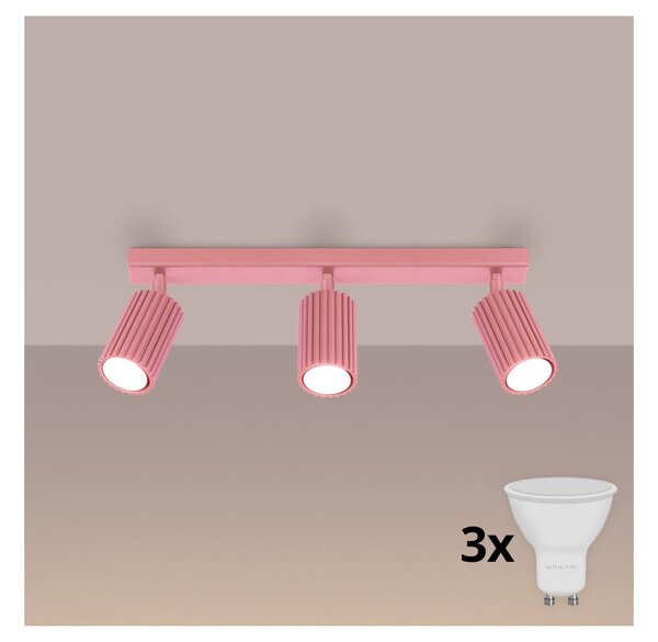 Brilagi - Faretto LED CRESTO 3xGU10/10W/230V rosa