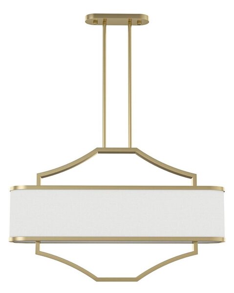 Open Design OR84856 - Lampadario a stelo GERDO OVALE 6xE14/12W/230V ottone/bianco