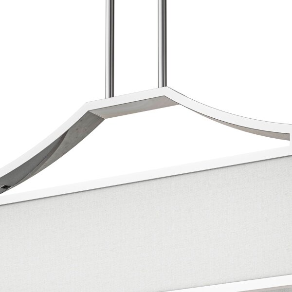 Open Design OR84849 - Lampadario a stelo GERDO OVALE 6xE14/12W/230V cromo lucido/bianco