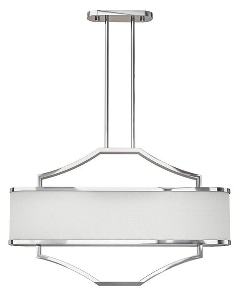 Open Design OR84849 - Lampadario a stelo GERDO OVALE 6xE14/12W/230V cromo lucido/bianco