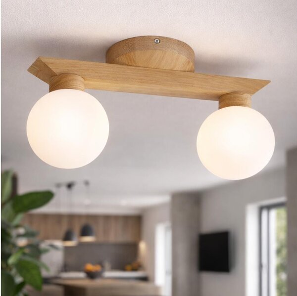 Plafoniera da soffitto ANTONIO 2xG9/5W/230V rovere/bianco