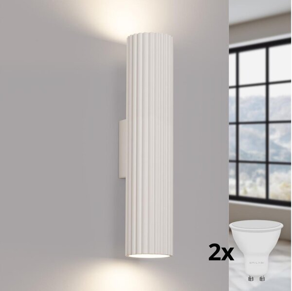 Brilagi - Applique LED CRESTO 2xGU10/10W/230V 30 cm crema