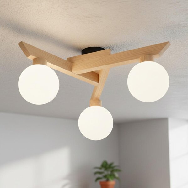 Plafoniera ANTONIO 3xG9/5W/230V rovere/bianco
