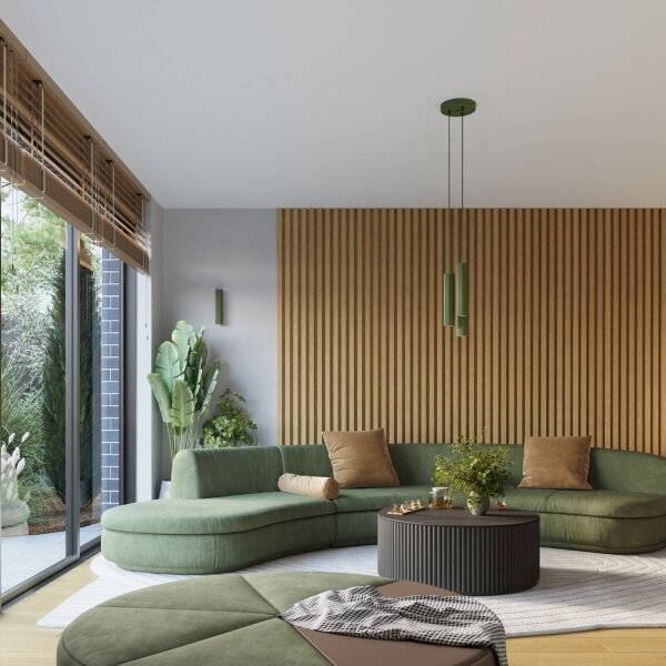 Brilagi - Lampada da parete LED CRESTO 2xGU10/10W/230V 30 cm verde