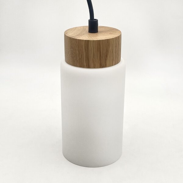 Lampadario sospeso su cavo MARKUS 3xE27/15W/230V nero/rovere