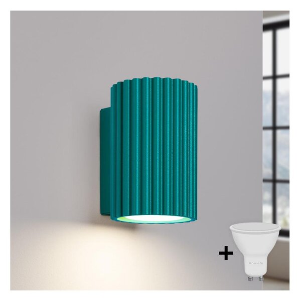 Brilagi - Applique LED CRESTO 1xGU10/10W/230V 10 cm turchese