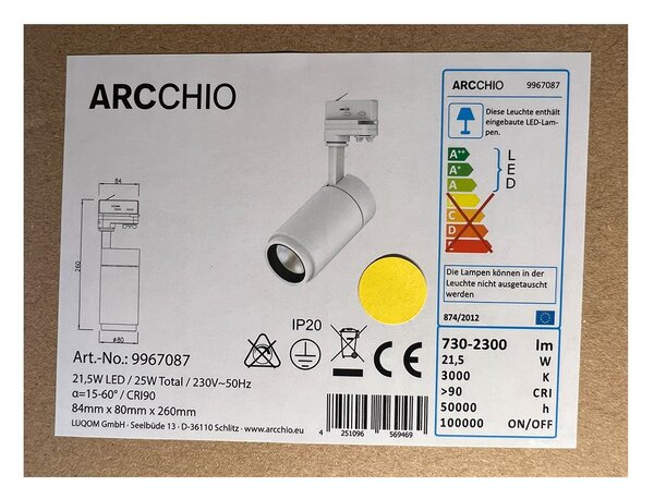 Arco - Faretto LED per sistema a binario NANNA LED/21,5W/230V