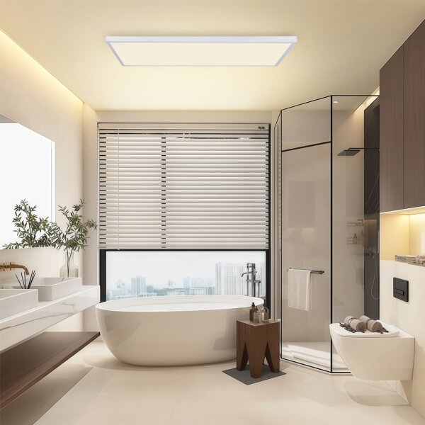 Brilagi-LED Lampada da bagno dimmerabile FRAME SMART LED/96W/230V IP44 bianco + telecomando
